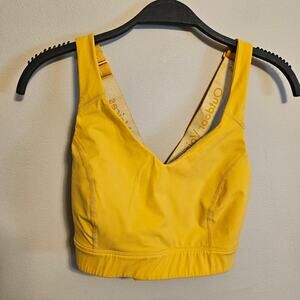 Outdoor Voices Circuit Sports Bra in Cider Yellow S/M D Cup Lightly Lined
